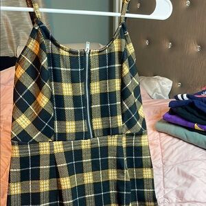 Plaid Yellow and Black Dress
